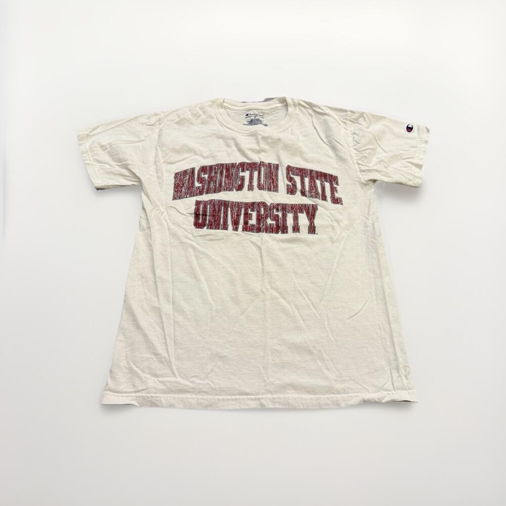 Champion Authentic Mens White Washington State University Cougars T-Shirt Size S - Picture 1 of 7